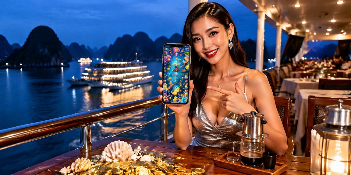 Người dùng Hạ Long uống cà phê và kiểm tra hoàn tiền casino trên điện thoại di động